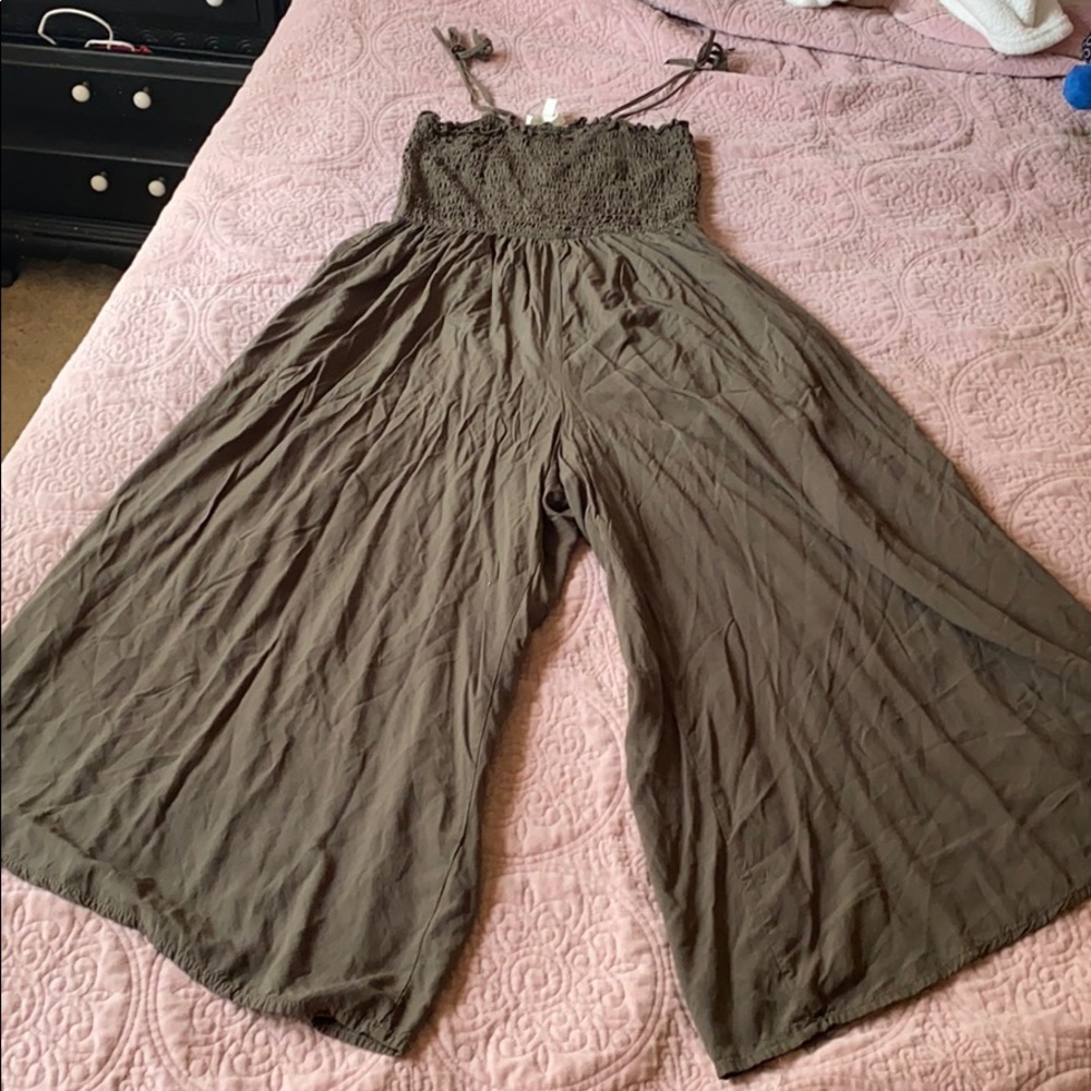 First Monday 100% Rayon Army Green jumpsuit